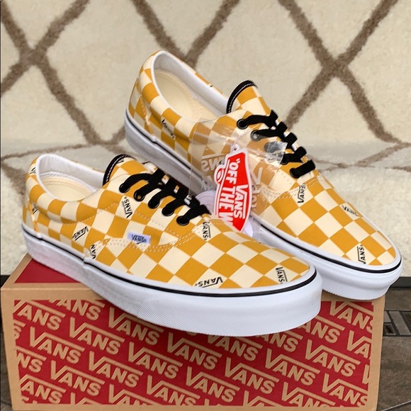 •VANS ERA big checkerboard yellow/true white Mens - Picture 3 of 16